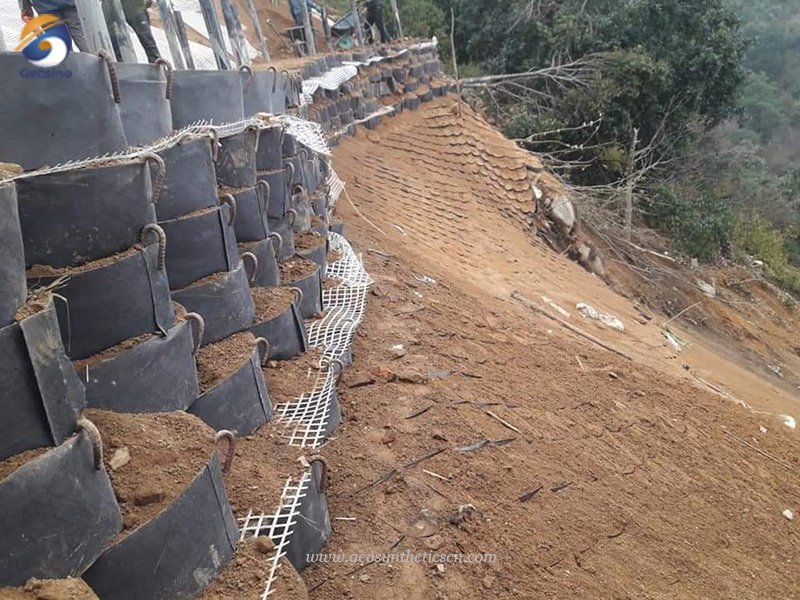 HDPE Geo Geocell for Slope Protection Project of River Embankment in Vietnam