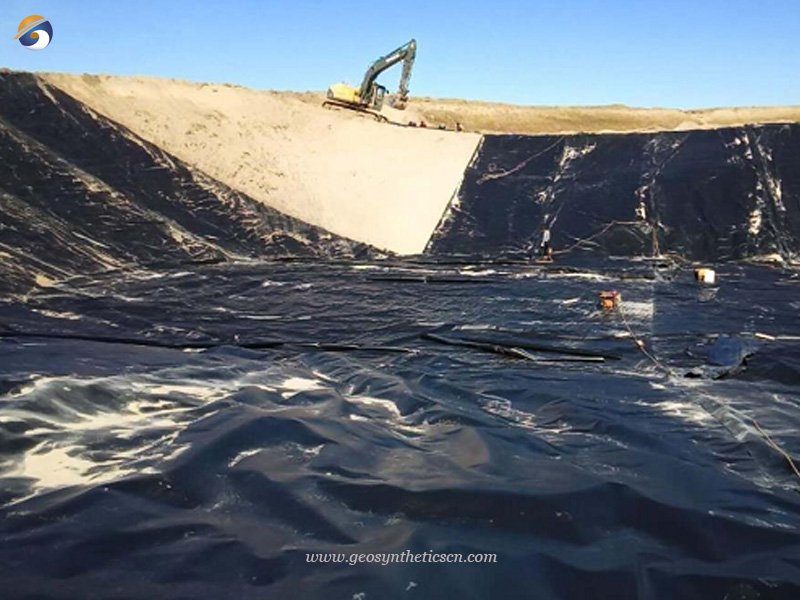 HDPE Textured Geomembrane Liner for landfill Project in Indonesia