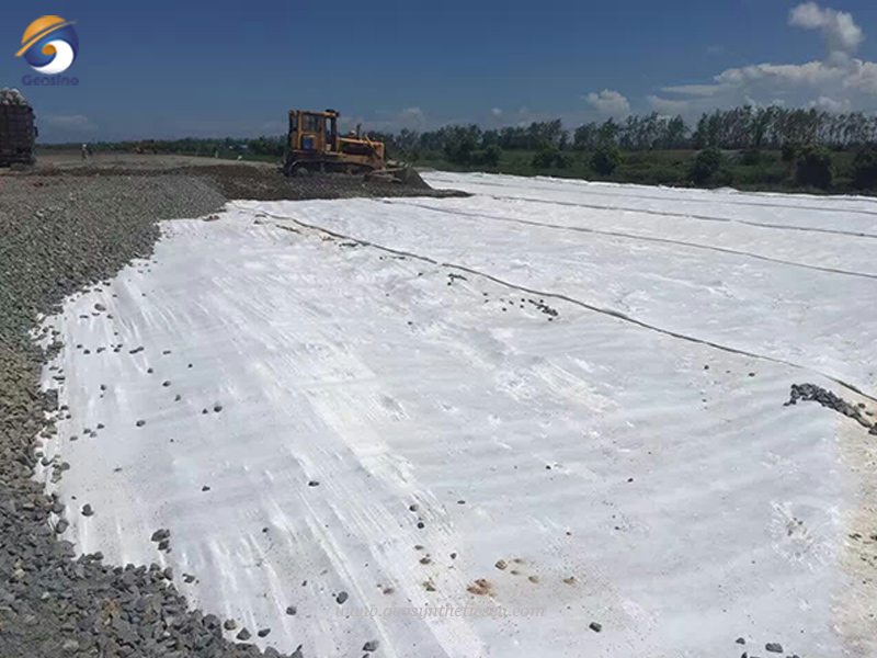 pet woven geotextile membrane for road constrution